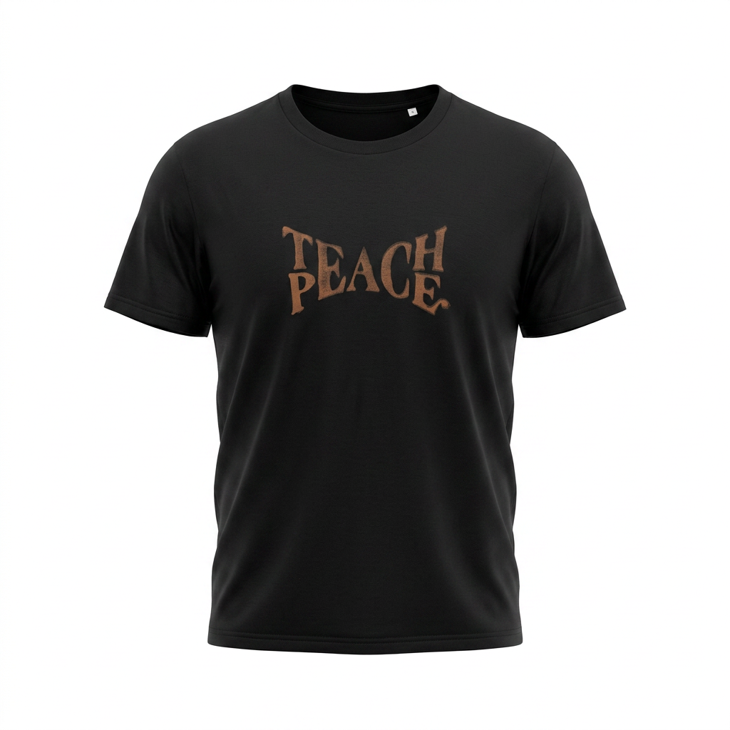Tee TEACH PEACE black – Bild 2