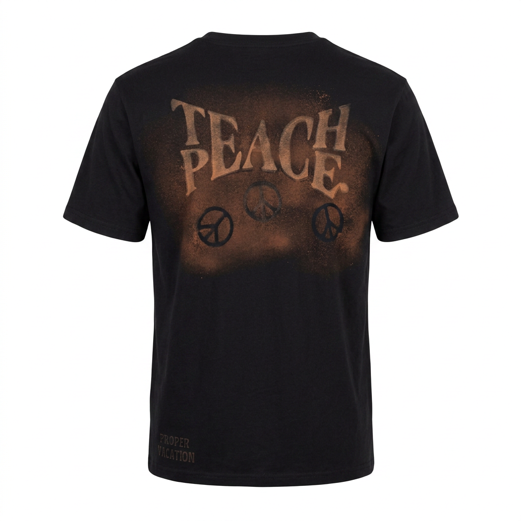 Tee TEACH PEACE black