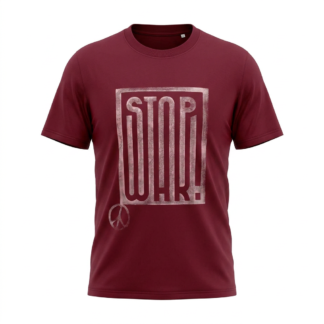 STOP WAR burgundy