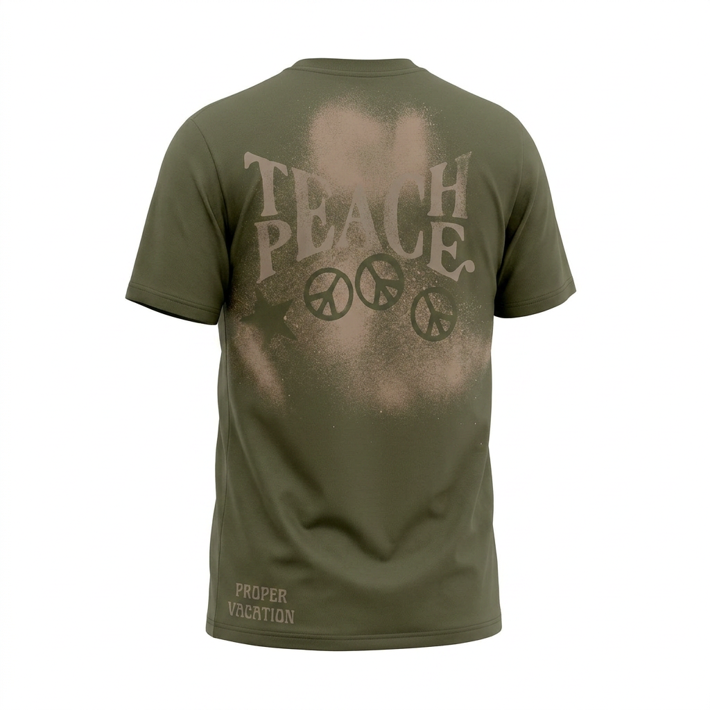 Tee TEACHE-PEACE khaki