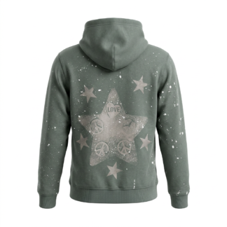 Hoodie STAR khaki
