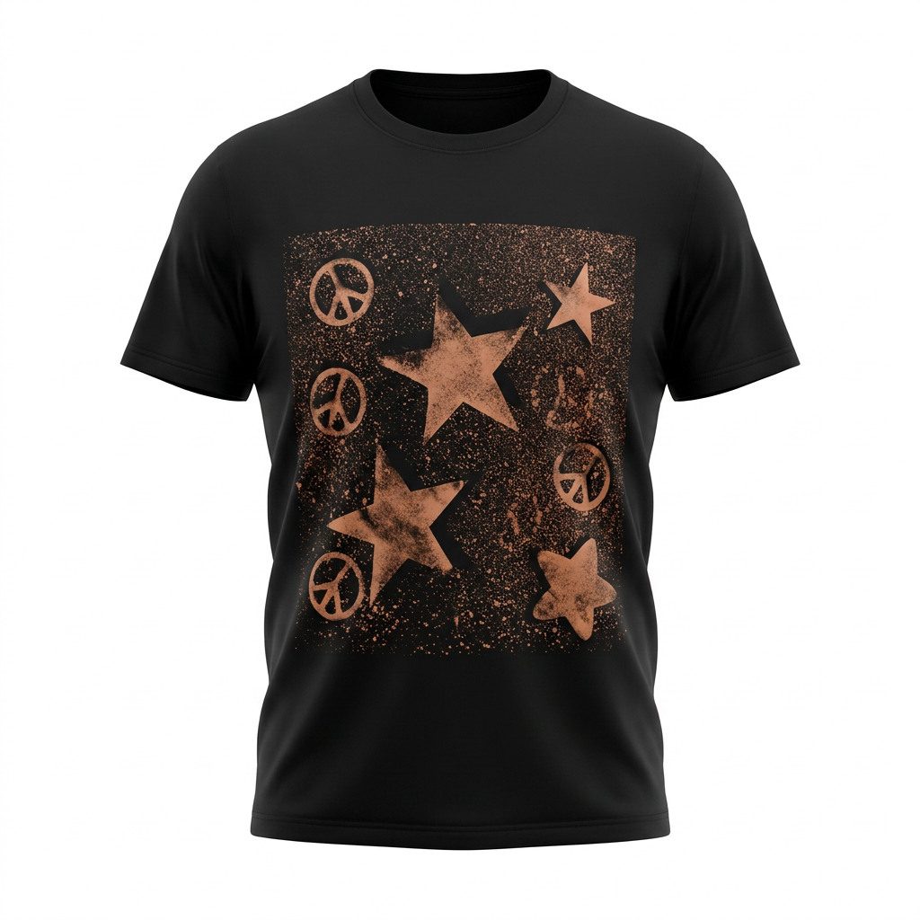 Tee PEACE SQUARE black