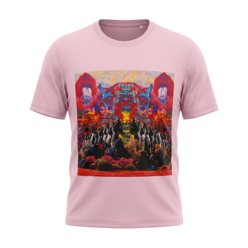 Tee HIGHER SPIRIT cotton pink