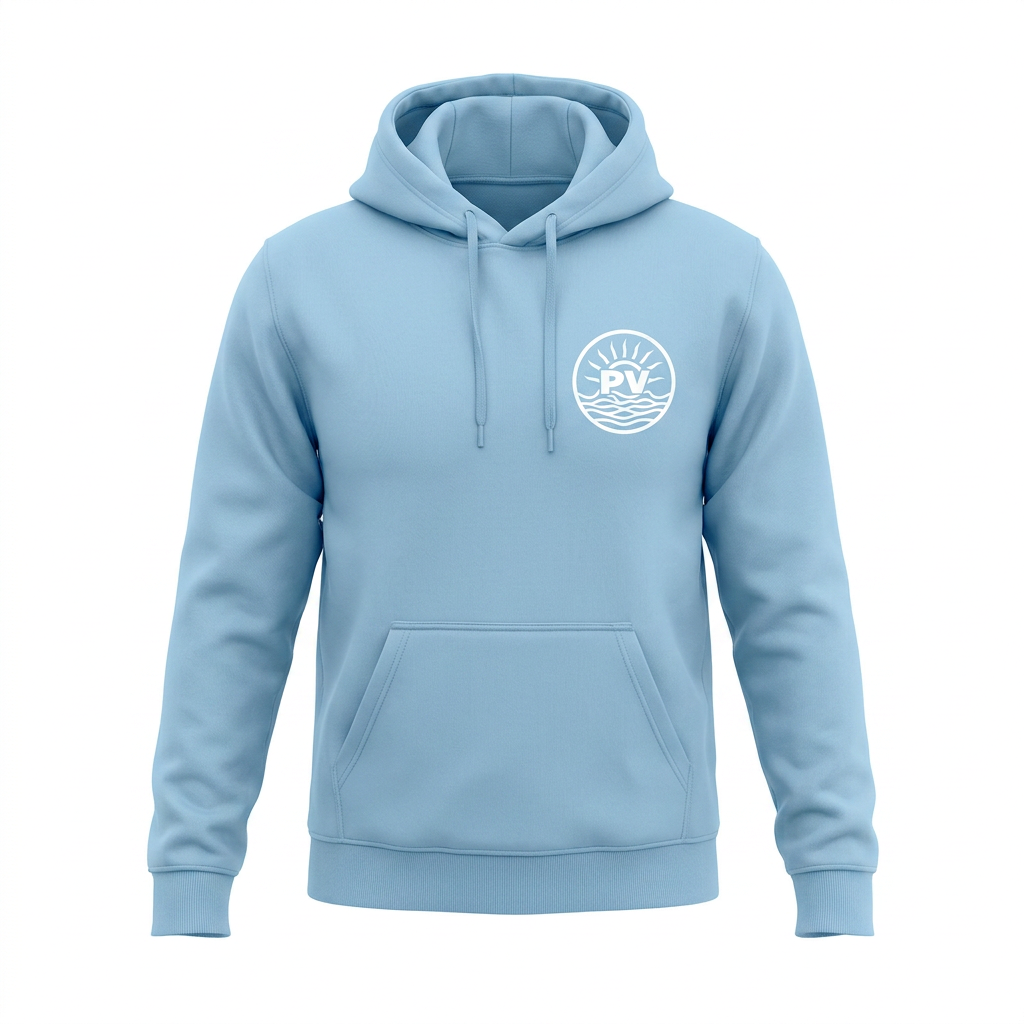 Hoodie BEE FLOWER sky blue – Bild 2