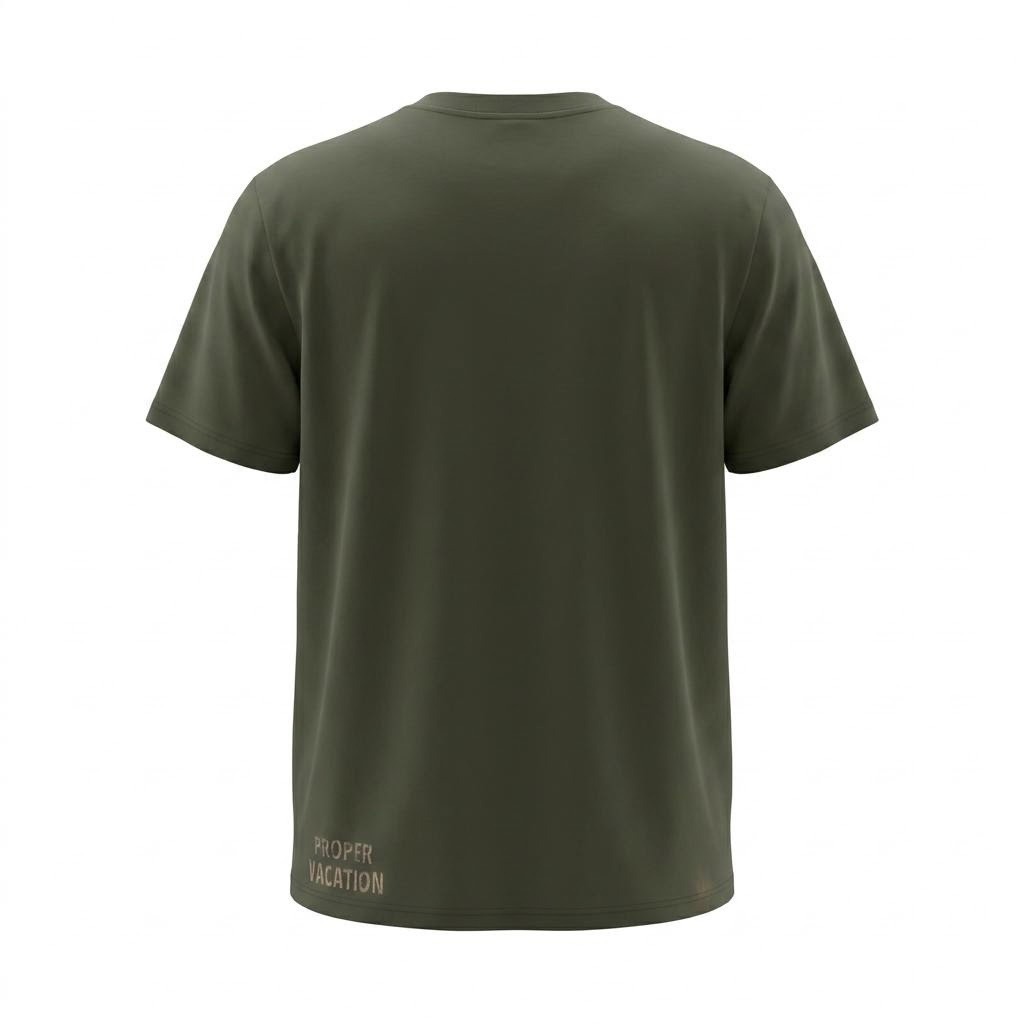 Tee PEACE FLOWER khaki – Bild 2