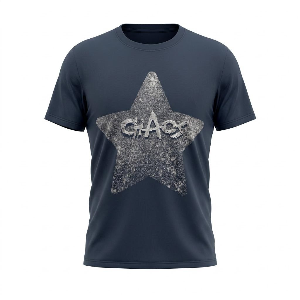 Tee CHAOS STAR india ink grey