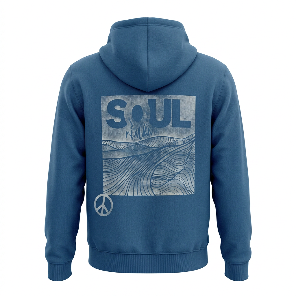 Hoodie SOUL india ink grey
