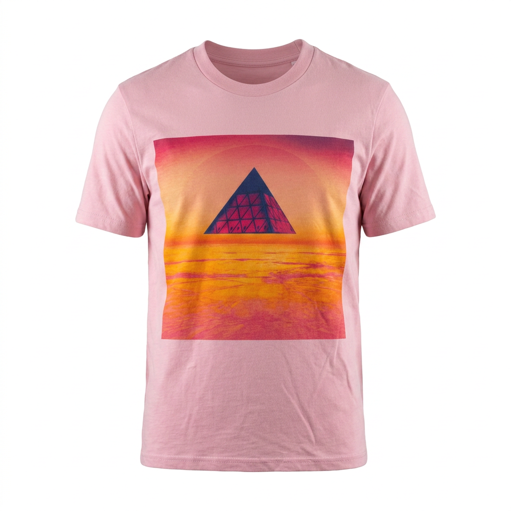 Tee PYRAMIDE cotton pink
